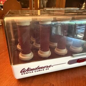 Windmere Gentle Curls 24 hot rollers velvet flocked rollers tested works vtg